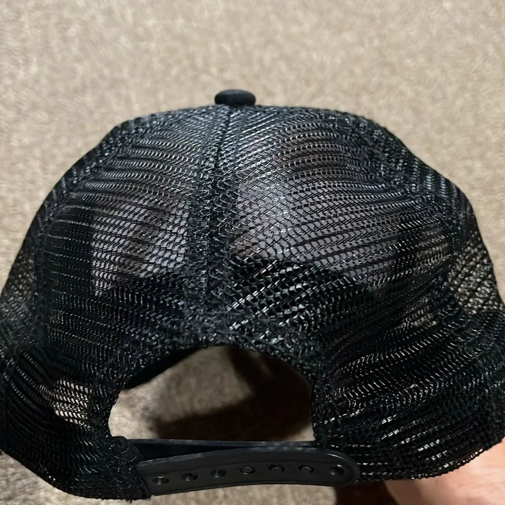 Leopard Cheetah print w/ bling trucker hat. Adjustable sizing. Ponytail opening. - Picture 4 of 7